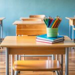 empty classroom desk with books pencils 1 150x150 - ضرورت آموزش مهارت های زندگی در مدارس