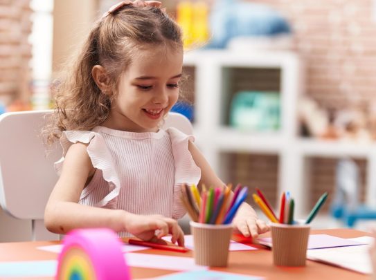 adorable caucasian girl sitting table drawing paper classroom 839833 14082 qt7b8fk1t0wfatff2rrkmxz8d08ohm605aqtt8vtzm - کودکستان هدی